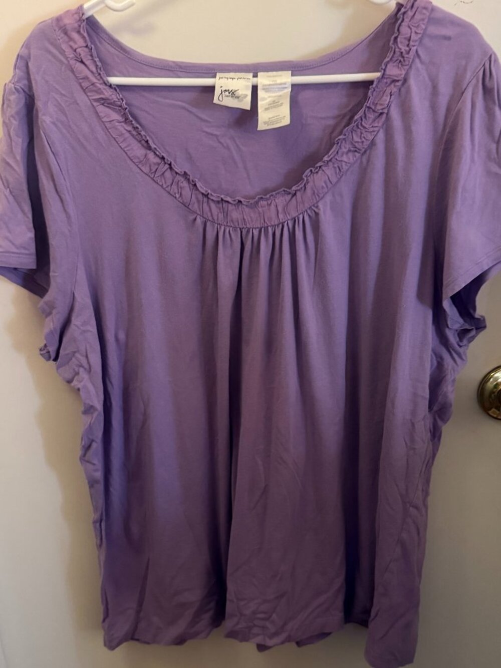 Just My Size Lavender Short-Sleeve Tee W 2X